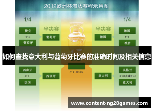 如何查找意大利与葡萄牙比赛的准确时间及相关信息