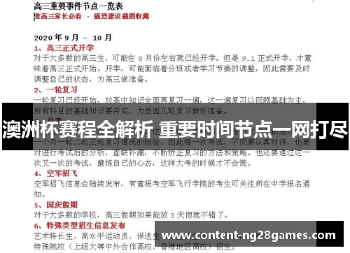 澳洲杯赛程全解析 重要时间节点一网打尽 澳洲杯赛程全解析 重要时间节点一网打尽